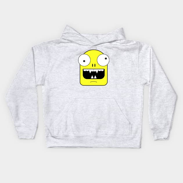 Monster 4 Yellow Kids Hoodie by LahayCreative2017